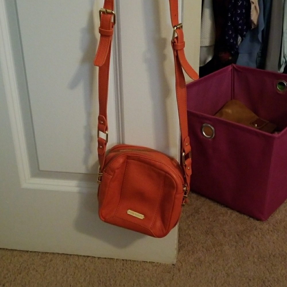 Orange Vince Camuto cross body bag