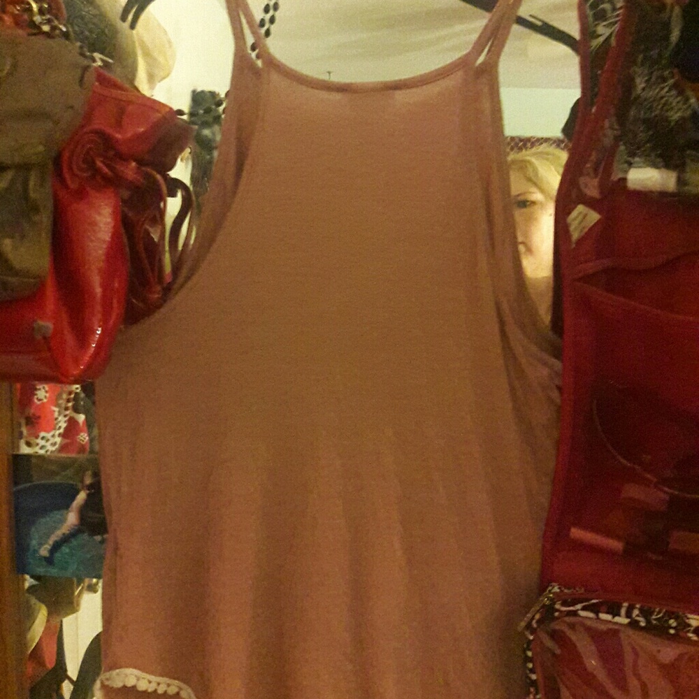 Pink tank outlined with white. - Picture 3 of 6