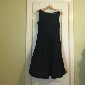 NWT JCrew navy sleeveless A-line cotton dress!