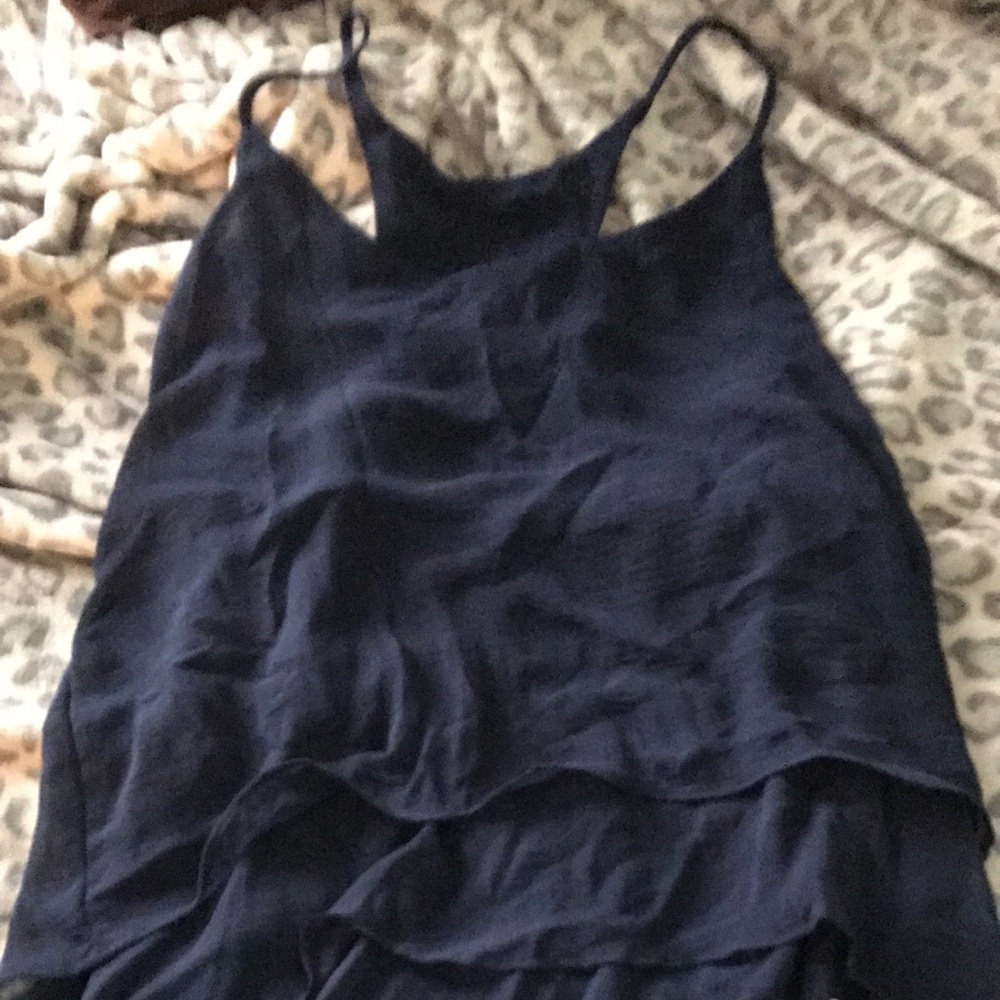 Navy blue flowy tank!