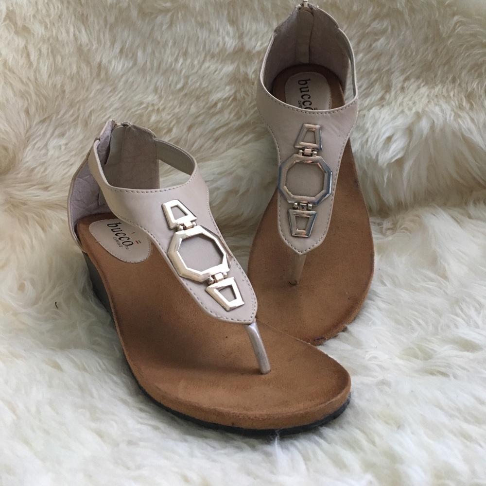 Italian leather Wedge sandal