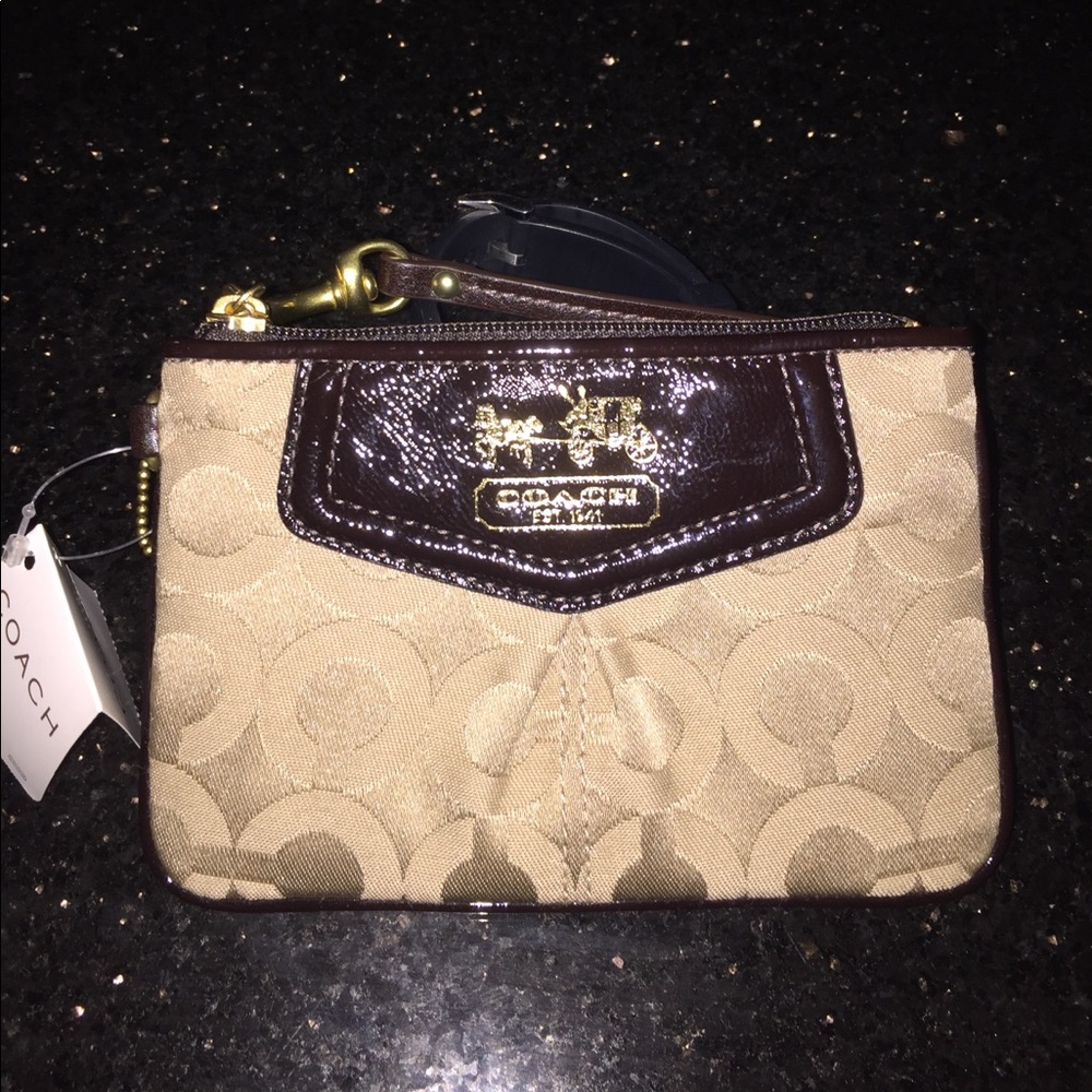 Coach Wrsitlet light brown with dark brown edging