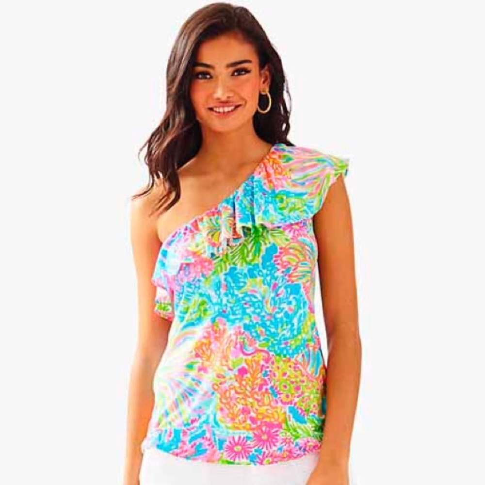 Lilly Pulitzer NEVEAH ONE SHOULDER TOP