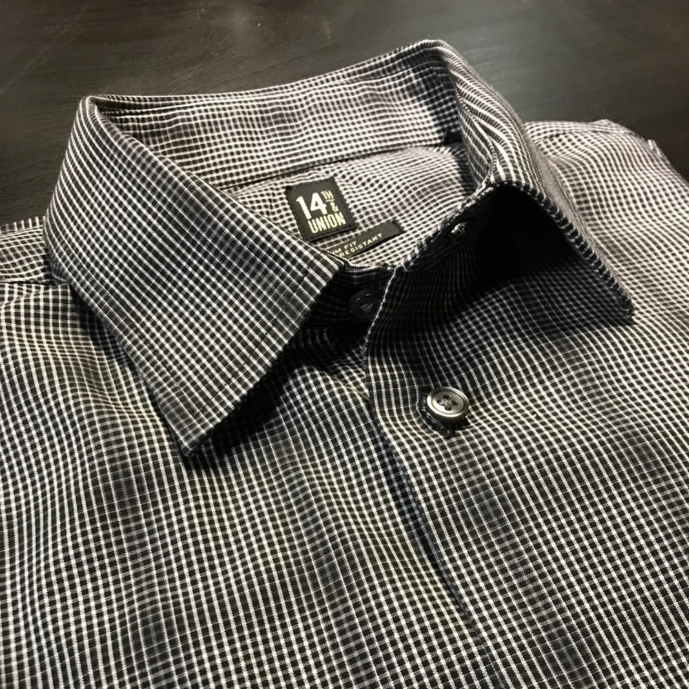 Grey striped casual/dress shirt