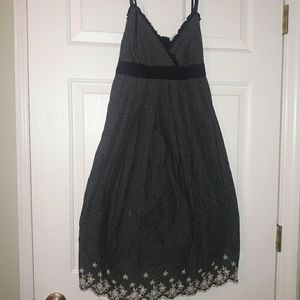 Black and white polka dot summer dress