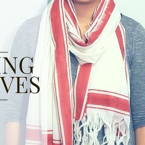 Hand printed, 100% cotton scarves