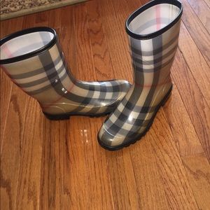 Burberry rain boots