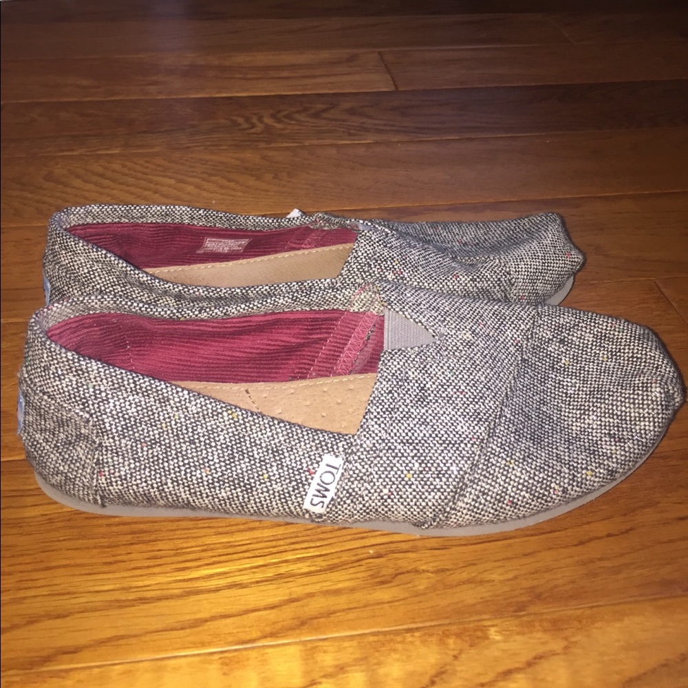 Gray sparkle Toms