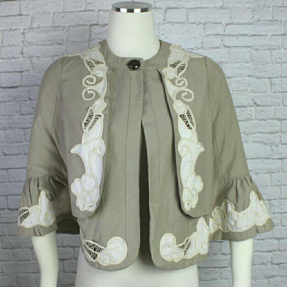 Blaque Label Beige and White Cape