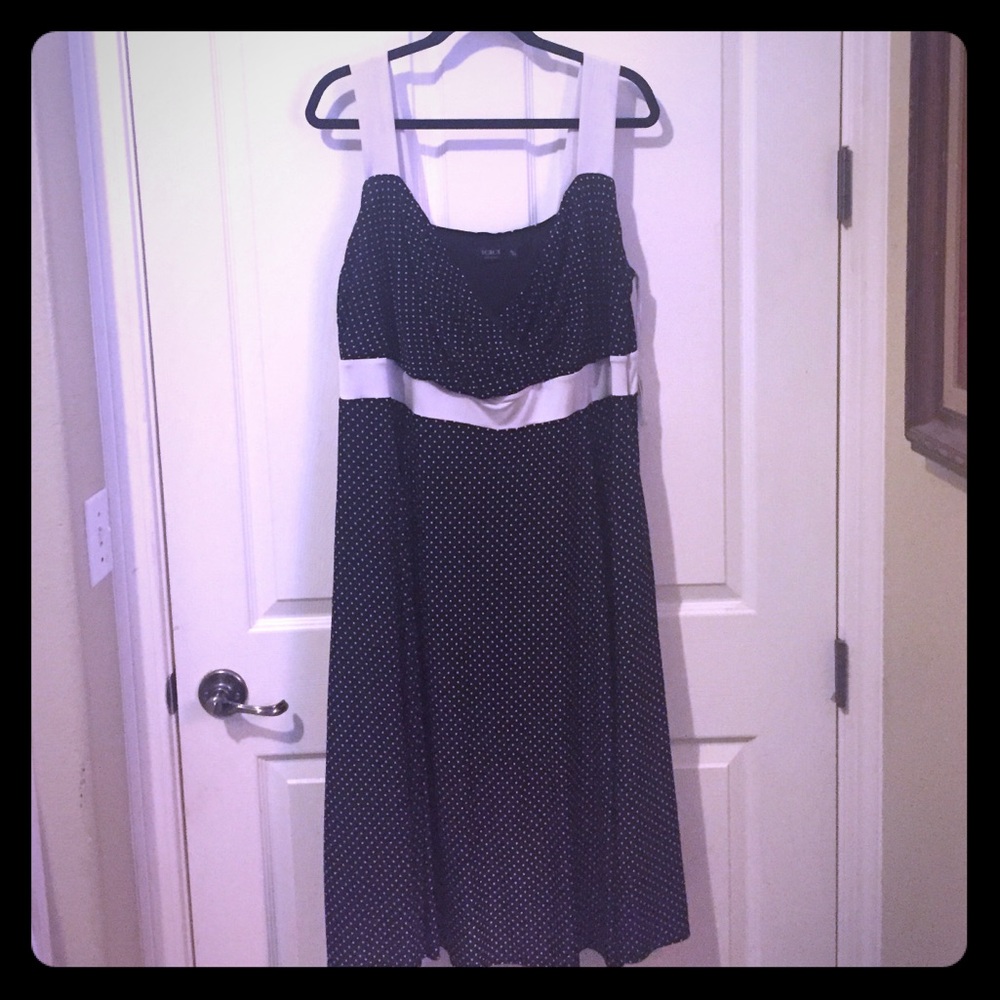 Igigi black and white polka dot dress