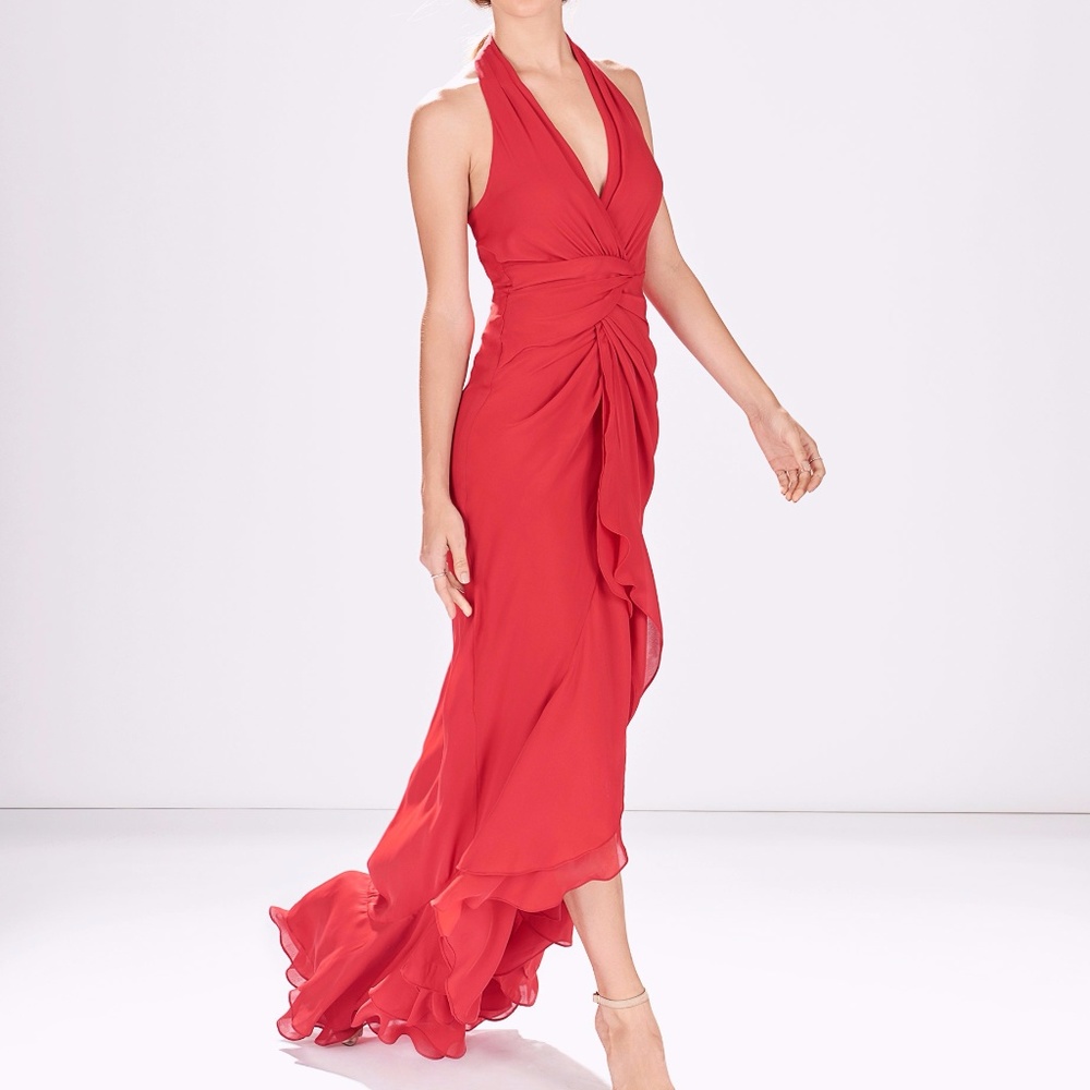 NWT Parker Black Century Hi Lo Dress Red Revolve