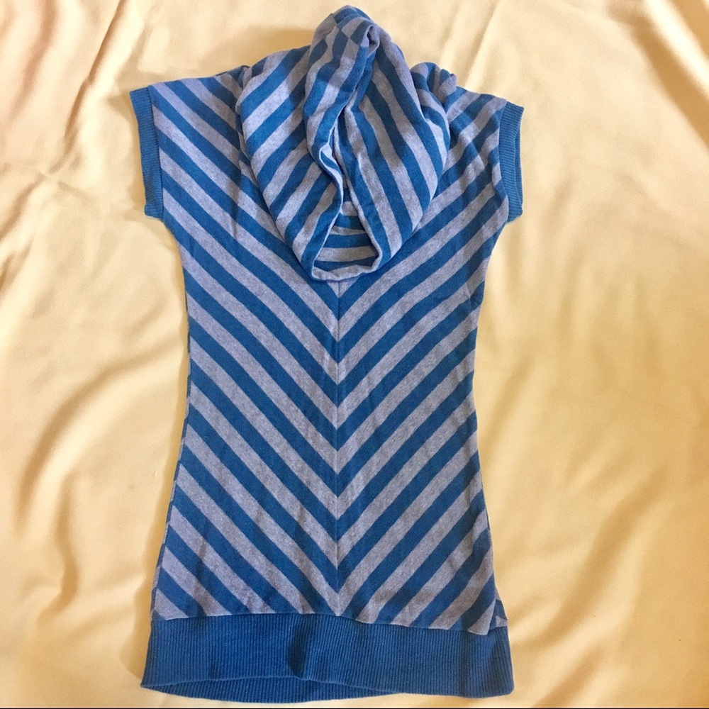 POOF! Cowl Neck Capped Sleeve Top