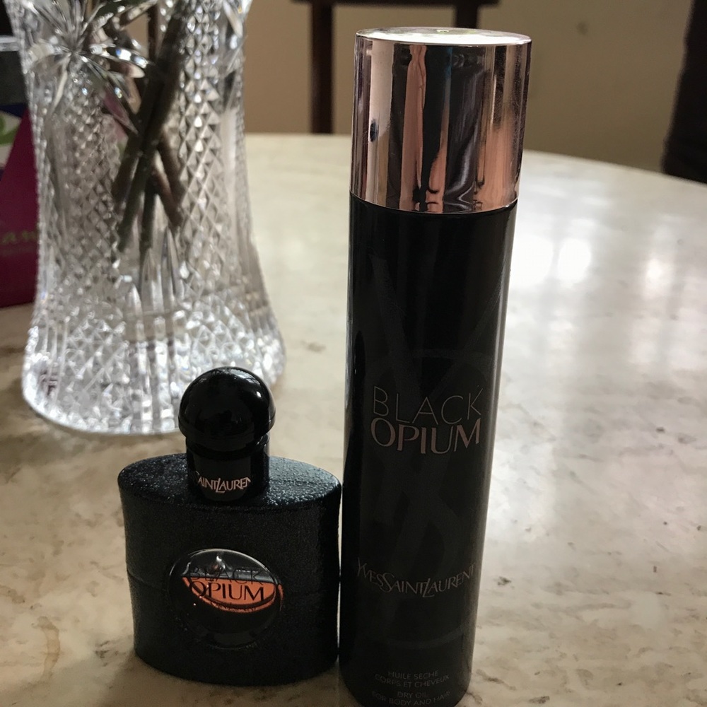 Yves Saint Laurent Black Opium EDP and hair oil
