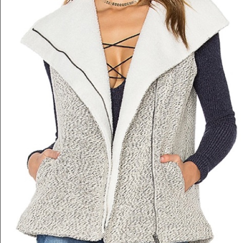 Greylin "Melissa" Shearling Vest in Oatmeal