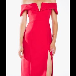 BCBG off the shoulder red dress