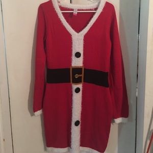 Red santa dress/with Santa hat