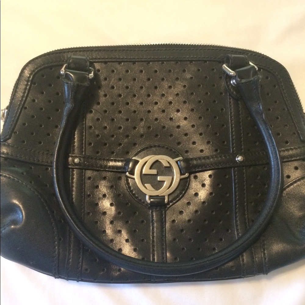 Gucci Black Leather Handbag