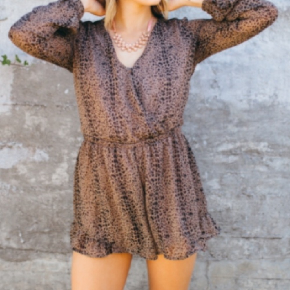 Cheetah pattern romper