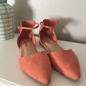 Peach Forever 21 Pointy Toe Flat