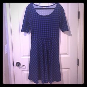 LulaRoe "Nicole" blue and black