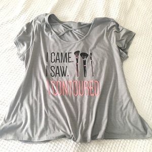 Plus size top 3x came, saw, contoured.