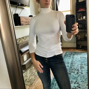 Turtleneck zip back top