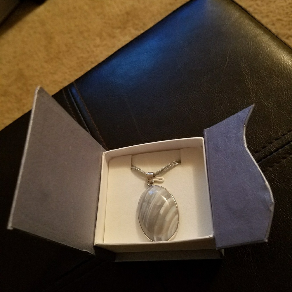 Grey charm for necklace