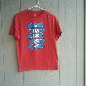 Boys size xlarge Vans shirt color red