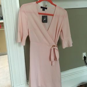 Unique tie dress! Blush. Color! NEW WITH TAGS