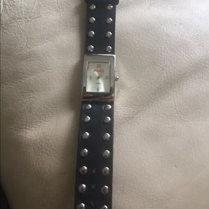 Black with chrome studs watch