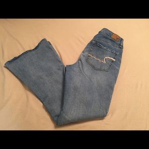 American eagle high rise artist flare jeans