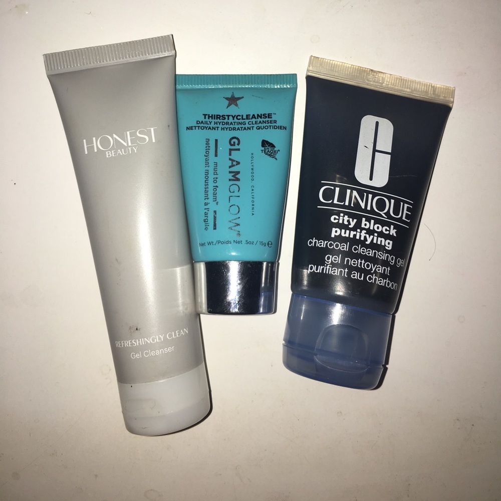 Three sample Cleansers
