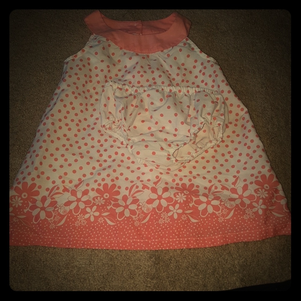 Pink polka-dotted dress