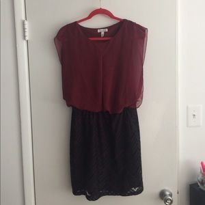 Red and Black Dress