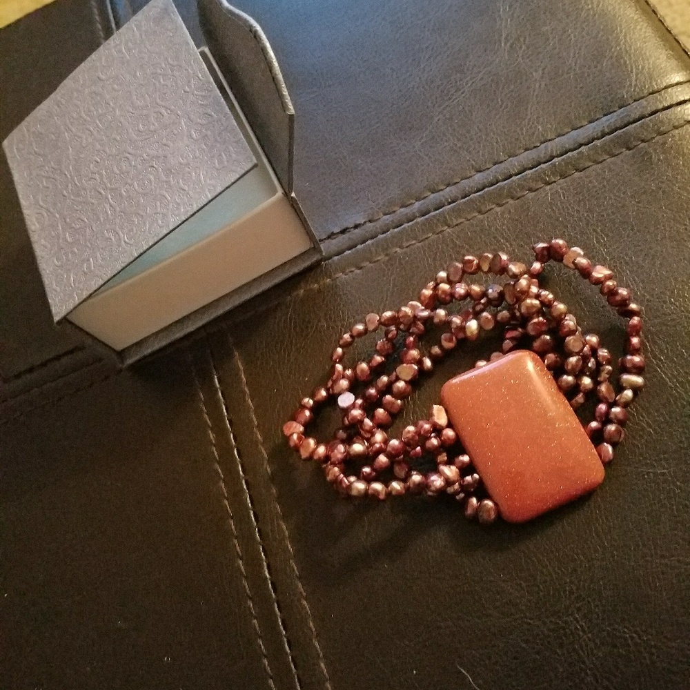 Orange coral bracelet