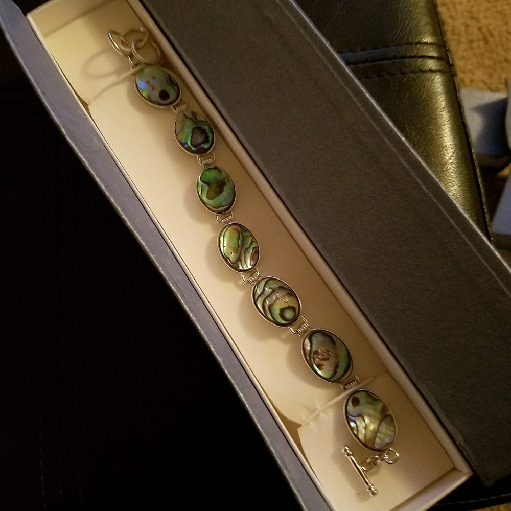 Beautiful stones with silver bracelet