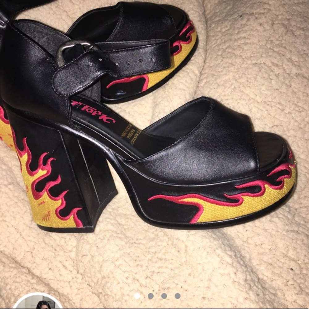 Black Flame fire platform heels sold!!