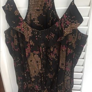 Black patterned silk maxi dress by Parker