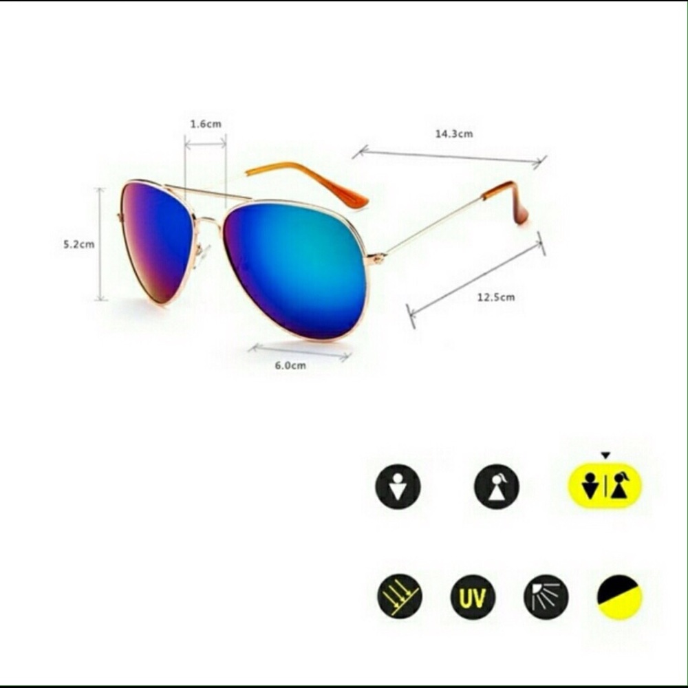 New! 🌞 Mirror Aviator Sunglasses. - Picture 3 of 3