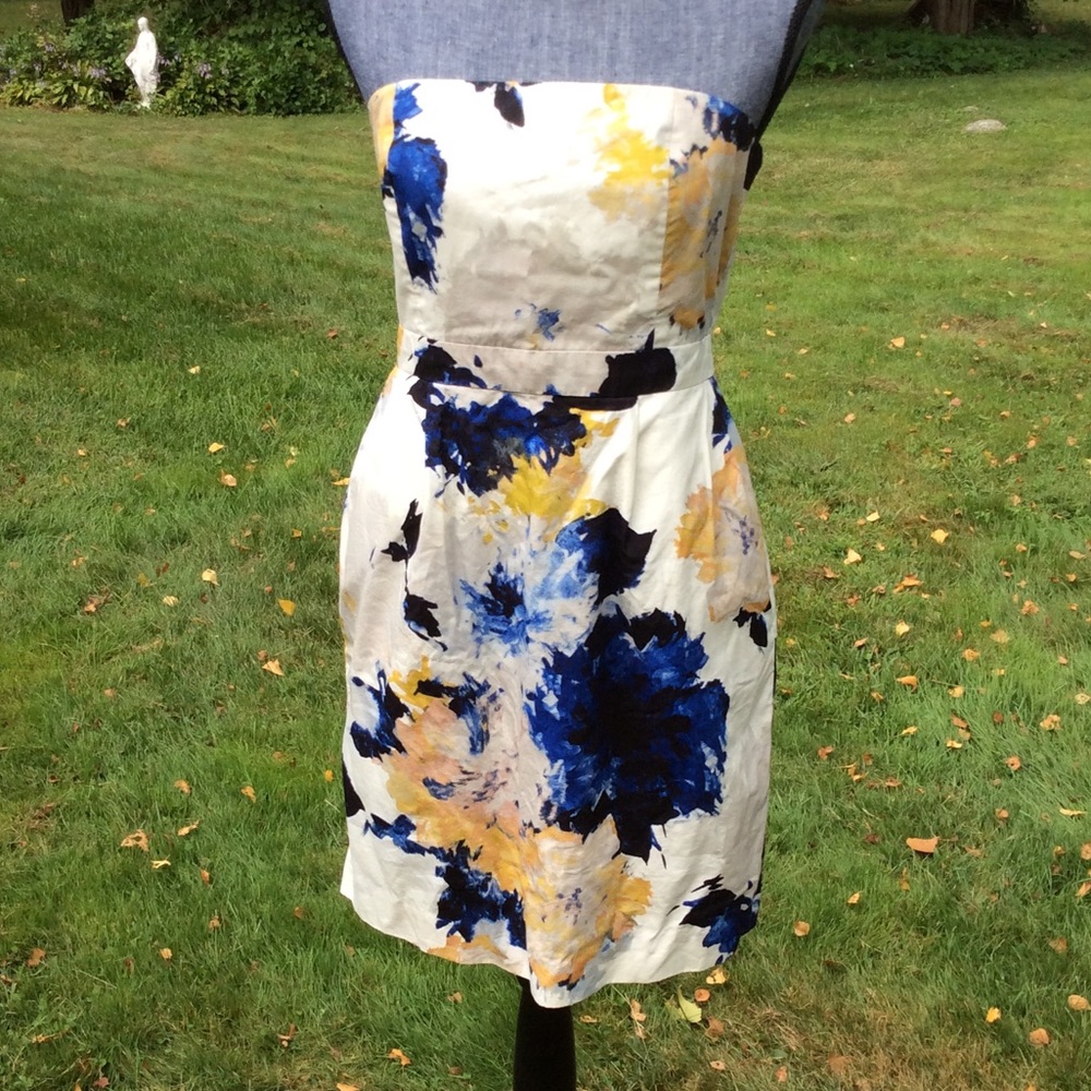 J Crew strapless floral dress