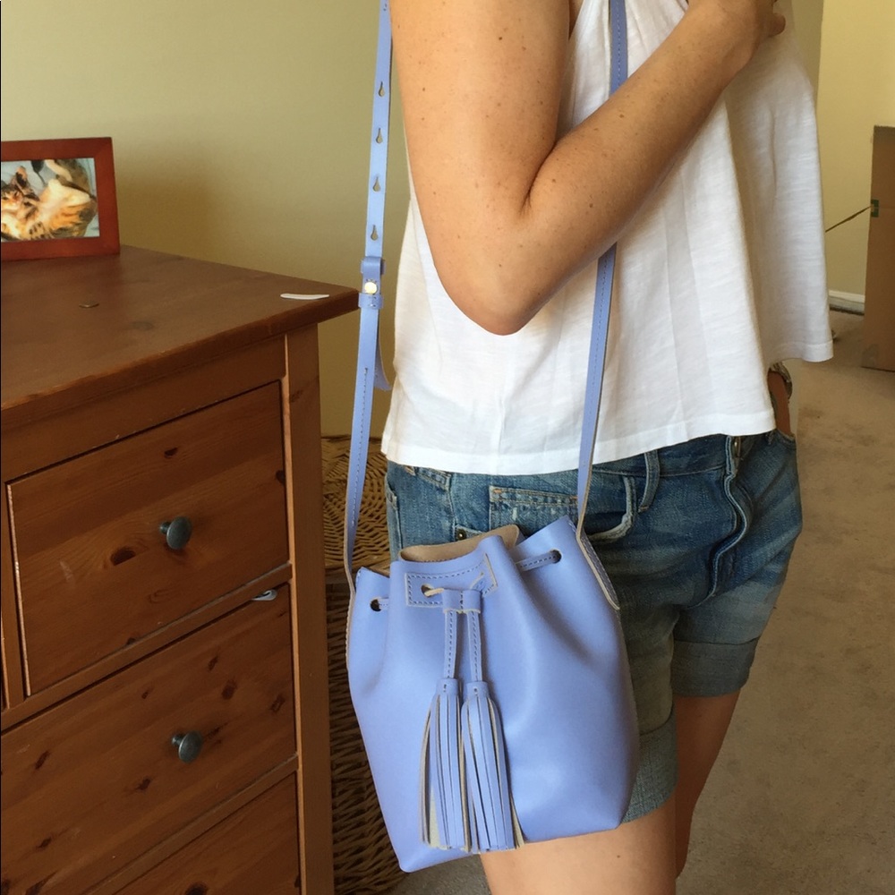 J.Crew mini bucket bag - periwinkle