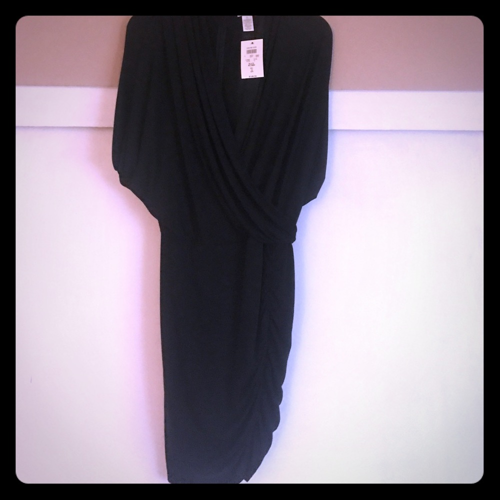 Dolman sleeve sexy slinky bodycon dress