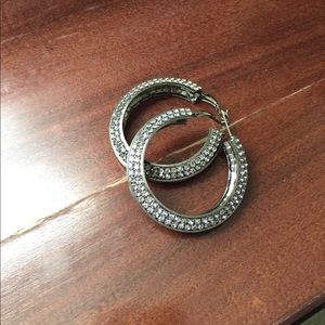 Sparkly hoop earrings