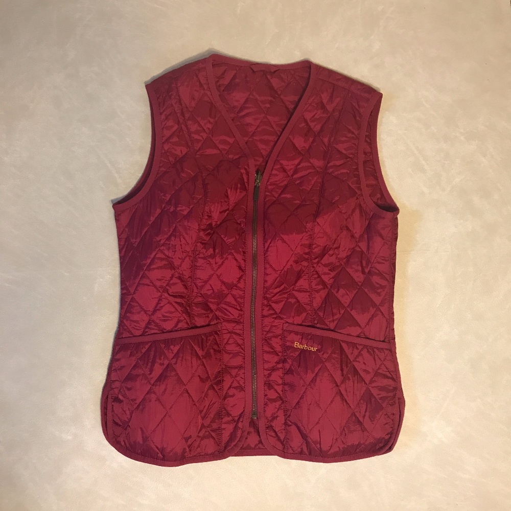 barbour red vest - betty interactive liner 8