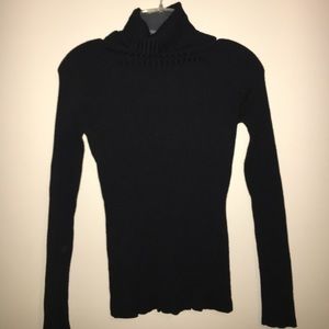 Black ribbed turtleneck
