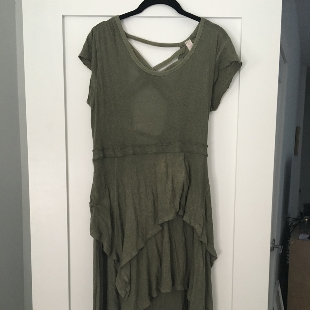 Free People Size Small Flowy Olive Dress