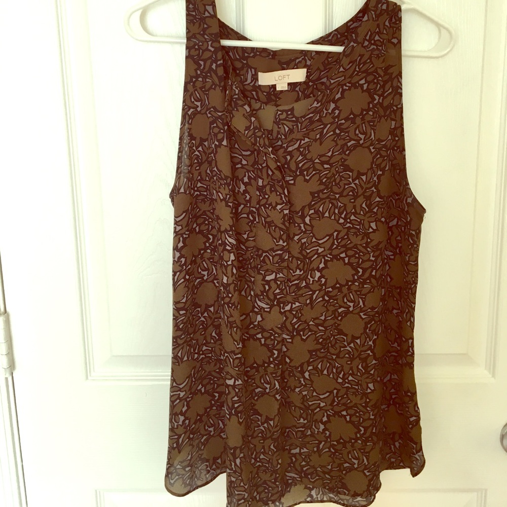 Patterned sleeveless blouse from LOFT!