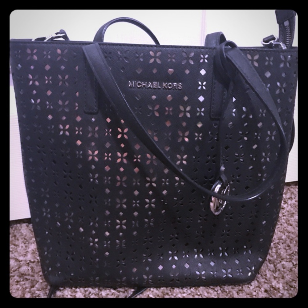 Michael Kors Handbag with metallic cutouts