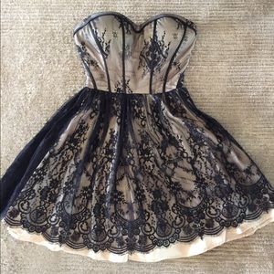 Guess Black Lace Cocktail Dress