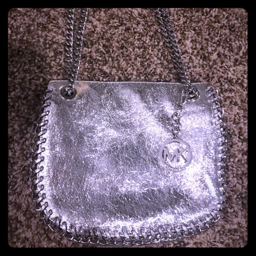 Michael Kors Silver metallic crossbody